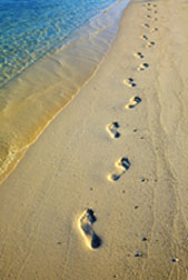 Footprints in the sand