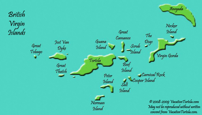 British Virgin Islands Map