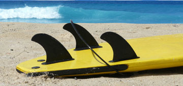 Surfboard on the beach